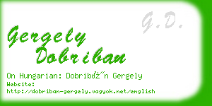 gergely dobriban business card